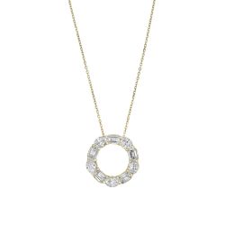 The Radiant Circle 2ctw Lab Grown Diamond Necklace in Yellow Gold *IGI Certified*