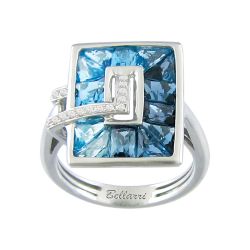 Eternal Love Stiletto Blue Topaz Ring