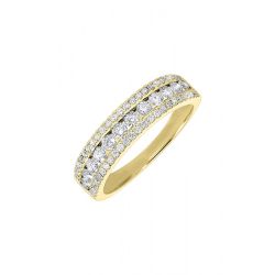 Front View 14k White Gold 1/2tdw Diamond Wedding Band