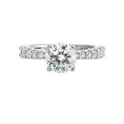 Feminine Grace Solitaire Semi Mount Ring .42CTW