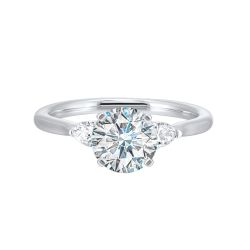 Tranquil Pear Trio Semi Mount Ring .3CTW