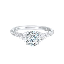 Radiant Trio Diamond Semi Mount Ring .36 CTW