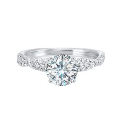 Woven Radiance Diamond Semi Mount Ring .31 CTW