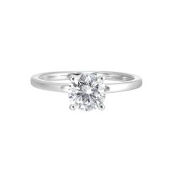 Classic Grace Hidden Halo Solitaire Semi Mount Ring .06CTW