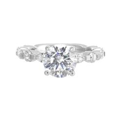 Eternal Sparkle Marquise Band Semi Mount Ring .75CTW