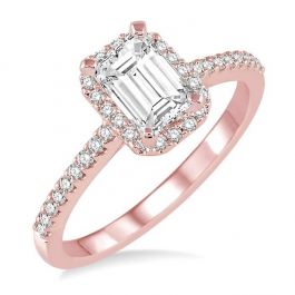 Emerald and Baguette Diamond Ring #4324 - DiamondNet
