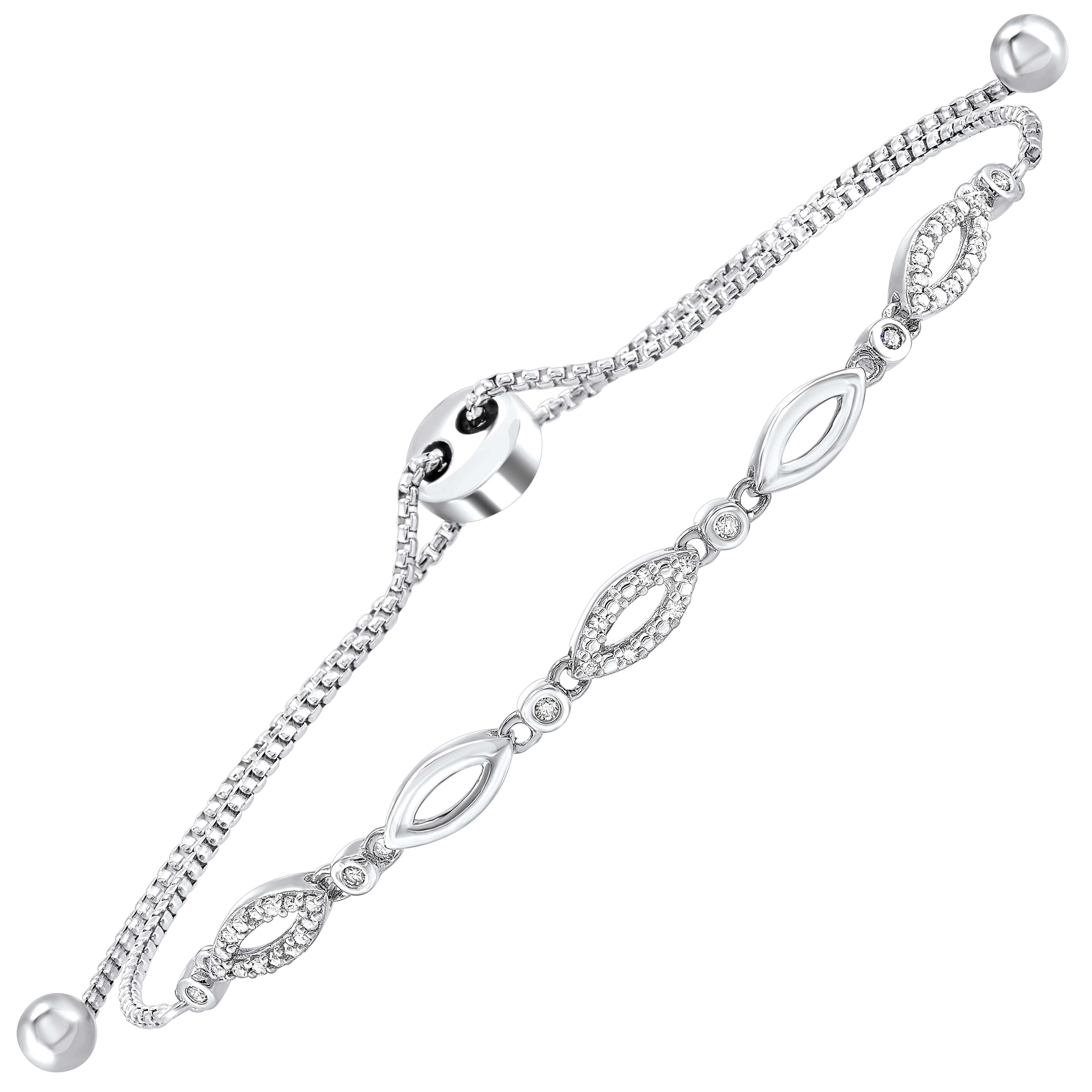 Amazon.com: 925 Sterling Silver Italian Paperclip Link Chain Sliding Bolo  Bracelet for Women: Clothing, Shoes & Jewelry