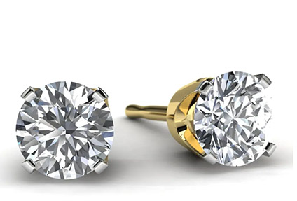 Diamond Solitaire Earrings 