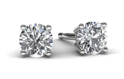 Round Diamond Earrings