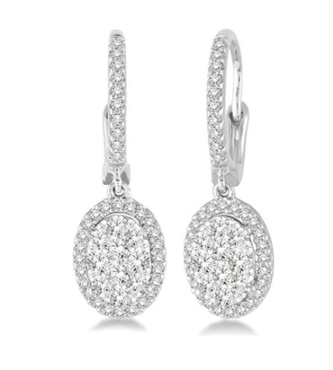 Oval Shape Shine Bright Diamond Earrings 