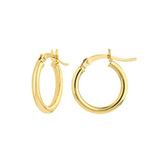 Yellow Gold Hoop Earrings 