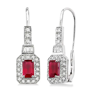 GEMSTONE & DIAMOND EARRINGS 