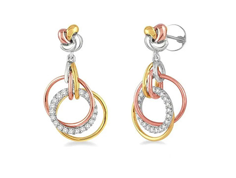 Circle Diamond Fashion Earrings 